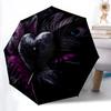 1pc Heart Feathers Automatic Folding Umbrella - Portable Collapsible 8-Rib Umbrella for All Seasons Yy251119183