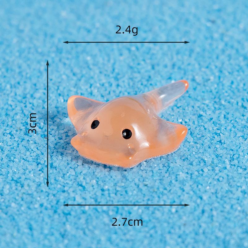 5 шт. Милые слоники Маленькие миниатюры Светящаяся прозрачная смола Миниатюра животного Пейзаж Настольные украшения