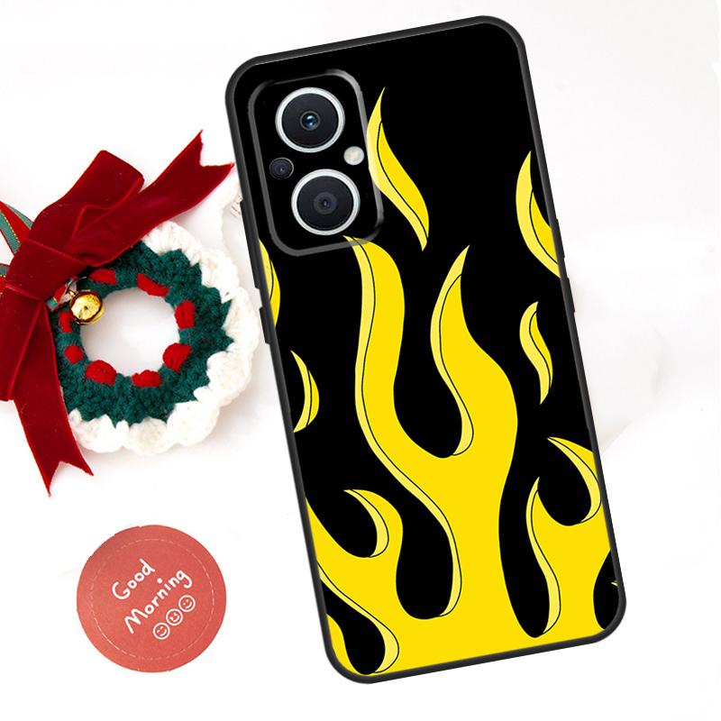 Flame Painted Fire Pattern Funda For OPPO Reno 14F 14 13 12 11 10 Pro 11F 12F 13F 7 8 Lite OPPO Find X8 X5 X9 Pro Case