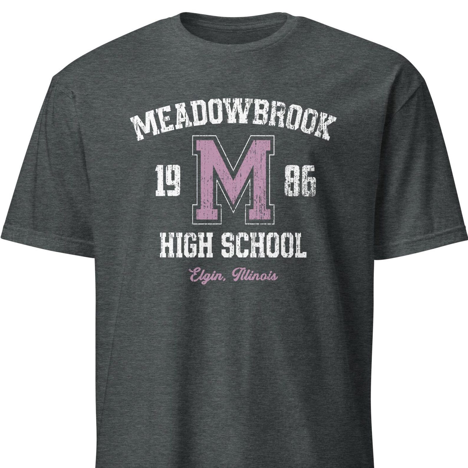 Pretty in Pink Meadowbrook High 1986 Shirt | Retro 80s Teen Movie Tee S
