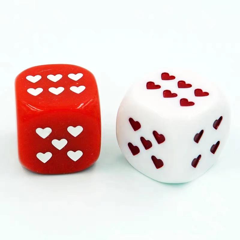 

2Pcs Heart Dice Drinking Games Couple Gift Items For Girlfriend Juegos De Mesa Familiares Divertidos Birthday Wedding Party Favors
