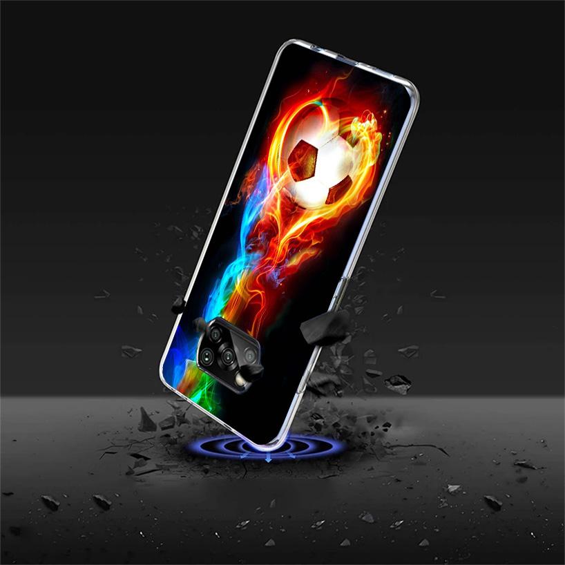 Football Soccer Ball Design Phone Case For Xiaomi Poco X7 X6 X5 Pro F7 Ultra Redmi 15C 15 13C 13 12C 12 10 10A 10C 9 9A 9C 9T Co