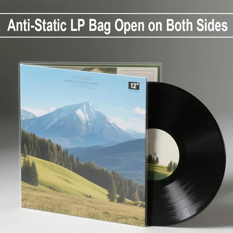 3/5/15/20 stk Dobbelsidige Brettbare Vinylalbumlommer Lp Platehylse Antistatisk Støvtett Dobbel Åpning Platebeskyttelse