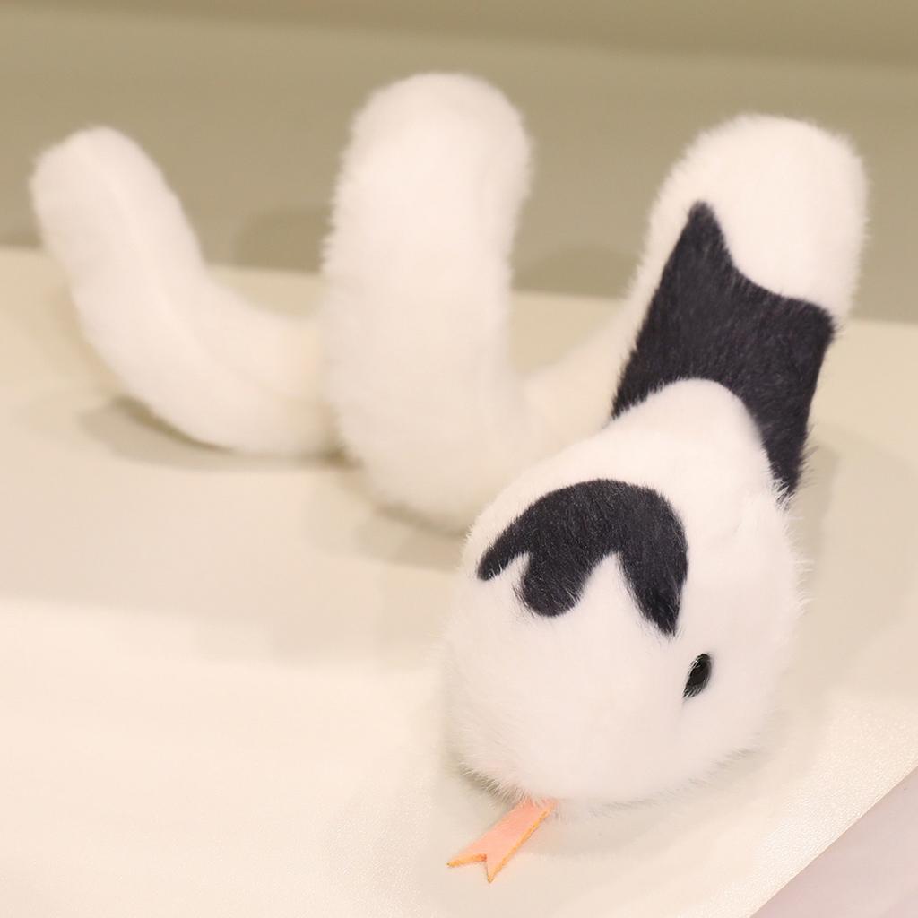 Non-Toxic Cartoon Snake Plush Toy Snake Figurine Stuffed Doll Bed Sofa Decor Cute Animal Snake Gift