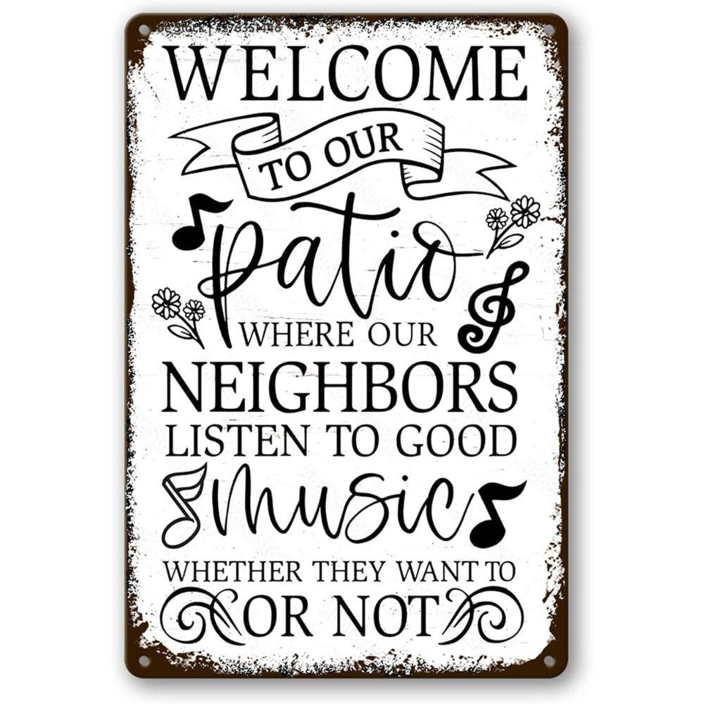 Vintage Camping Welcome Metal Tin Sign Yard Decor Camping Gift