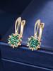 Vintage Elegant 3D Flower Huggie Earrings For Women Versatile Office Wear Exquisite Jewelry Gift