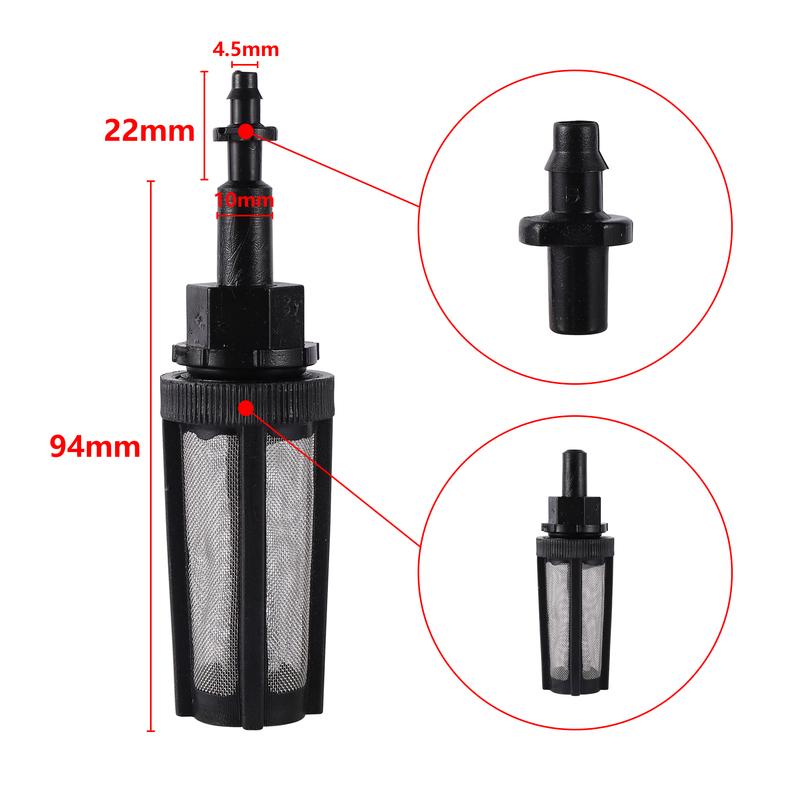 5Pcs 4/8/10Mm Hose Drip Irrigation Filter Industrial Agriculture Fertilization 120 Mesh Metal Mesh Quick Connect Filter Fittings