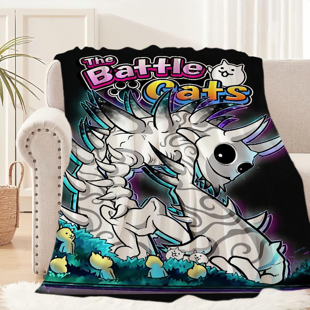 Game art Warm Soft Plush Nap Blankets Sofa rug for Living Room The B-Battle Cats Office Bedroom Home Travel Kid Gifts Flannel