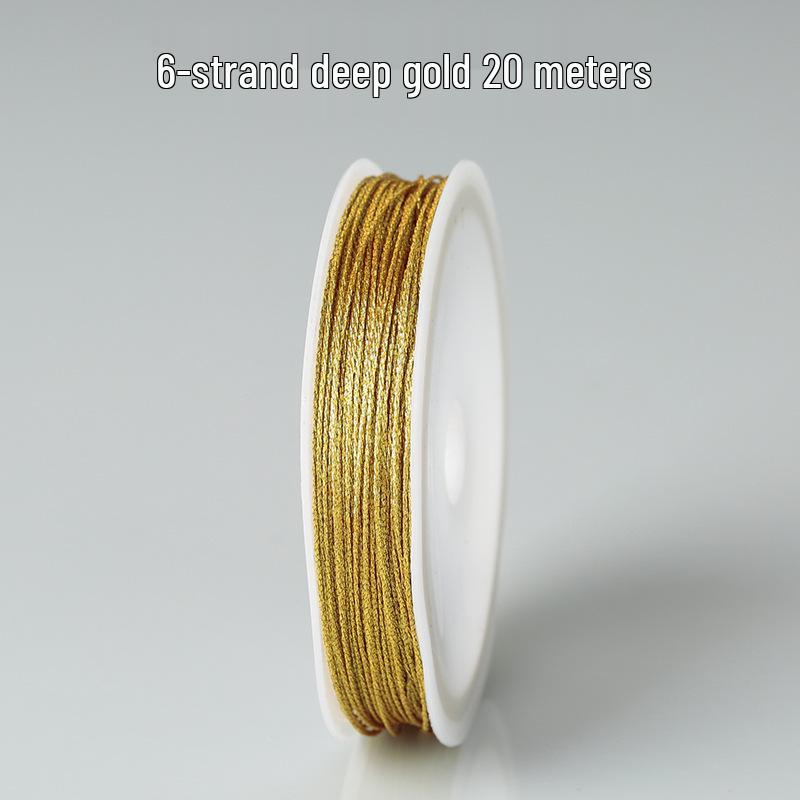 Gold  Silver Colored Thread for DIY Bracelet Weaving - Chinese Knot, Gold Silk  Winding Thread, Small Roll Gold and Silver Thread Small Roll