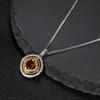 Color Treasure Jewelry Necklace Women'S S925 Sterling Silver Natural Garnet Amethyst Pendant Devil'S Eye Clavicle Chain