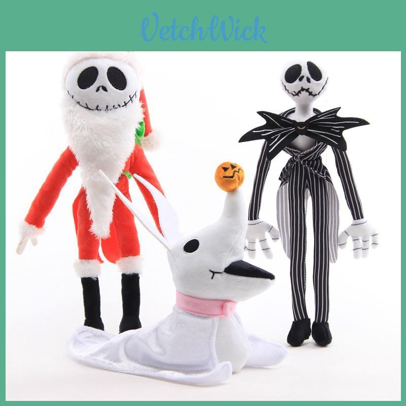 Collectible Nightmare Before Christmas Santa Jack And Zero Plush Toys For Kids