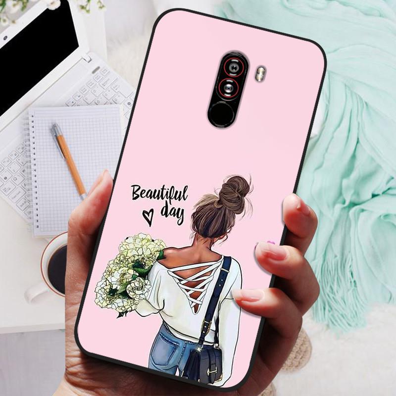 For xiaomi mi pocophone f1 Cases Cat Painted Soft TPU Silicone Phone Cover For xiaomi poco F1 Case PocofoneF1 Case Coque Etui