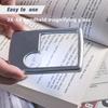 3X 6X Mini Pocket Magnifying Glass with LED Light Illuminated Magnifier Jewelry Loupe Square Lens For Jewelers Seniors Reading