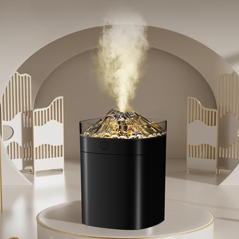 Simulated Flame Essential Oil Diffuser with Light Flame Aromatic Diffuser Aromatic Diffuser for Home Bedroom Office