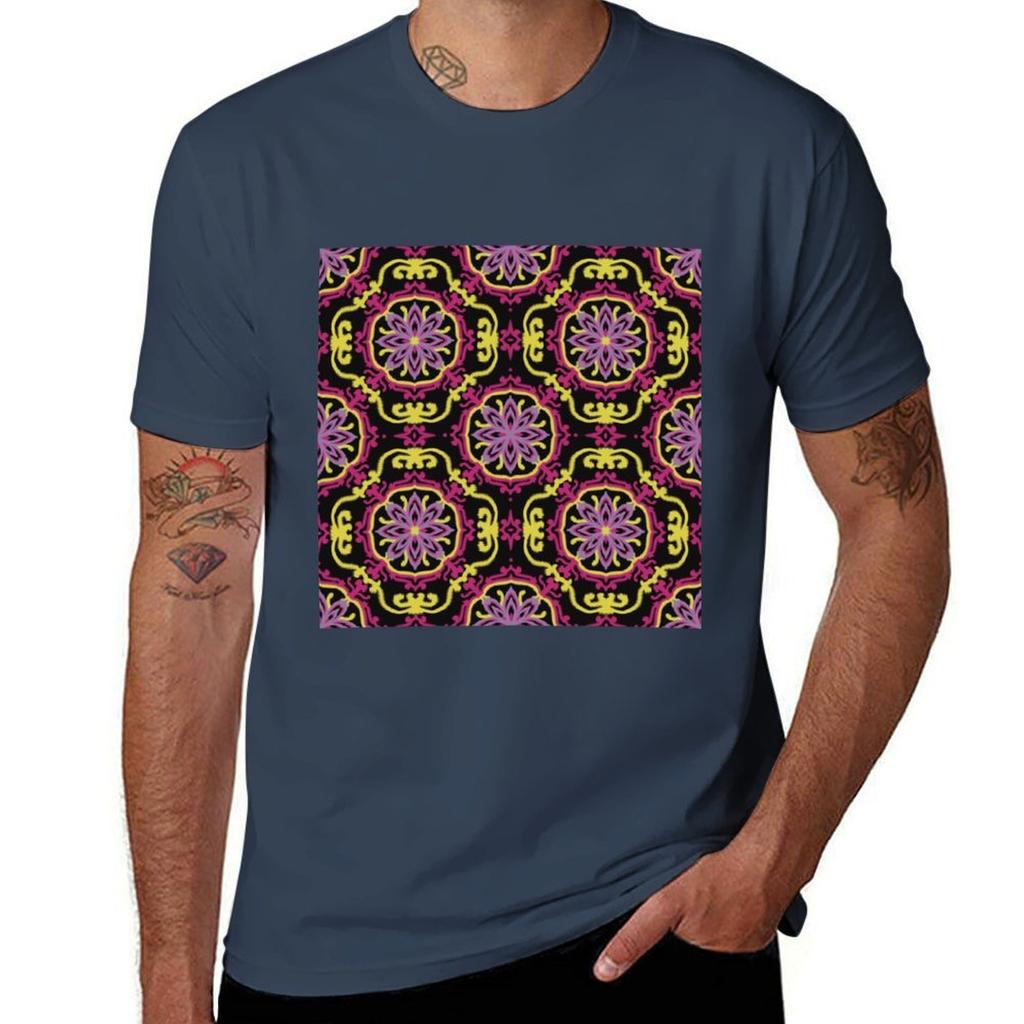 Textured Ethnic Stripes And Interlocking Geometric Weave Tshirt Independence Day Short Sleeve Tshirt
