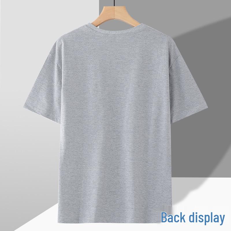 Herren Kurzarm T-Shirt aus reiner Baumwolle mit Tasche - Ideal für Mittelalte & Ältere