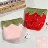 Multi-functional Pencil Case Strawberry Shape Standing Pen Bag Large Capacity Stationery Storage Bag Students