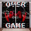 2 Pieces 3D Patterned Video/TV Game Player Printing Living Room Space Game Handle Drapes For Kids Room Decoration Drapes
