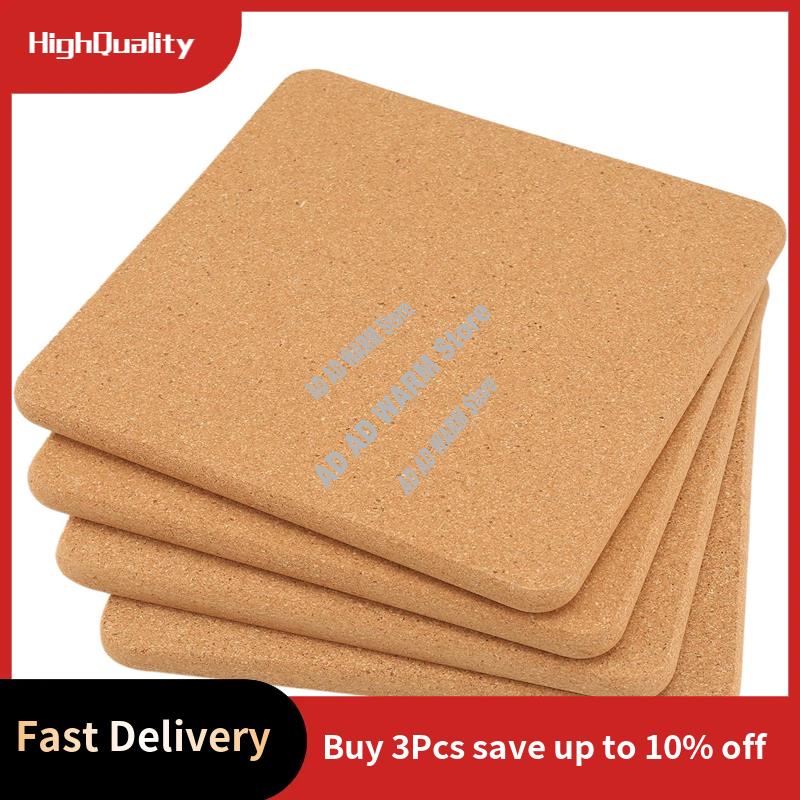 AD23-High Density Thick Square Cork Pad Cork Coaster For Hot Dishes, 8 Inch Heat Resistant