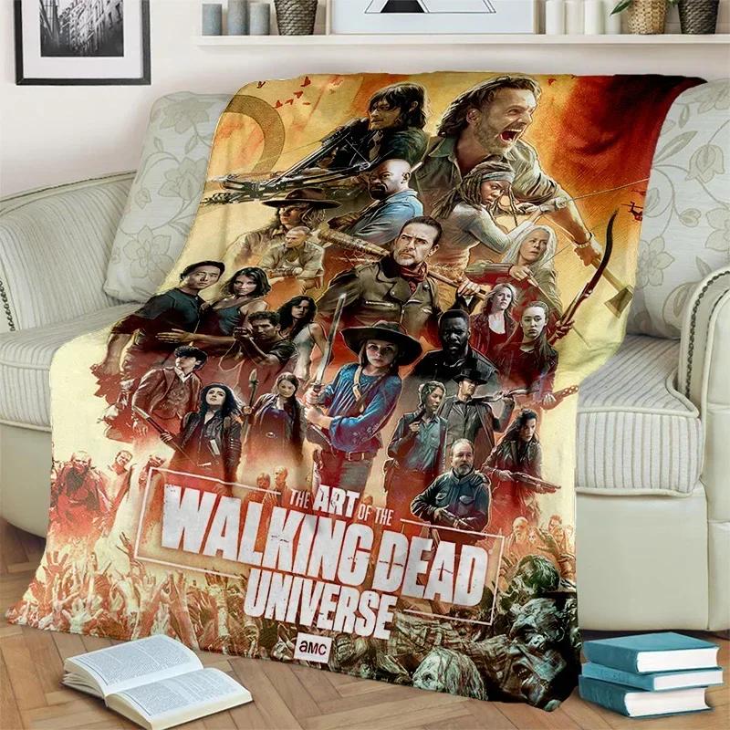 3D Horror TV The Walking Dead TWD Blanket,Soft Throw Blanket for Home Bedroom Bed Sofa Picnic Travel Office Cover Blanket Kids