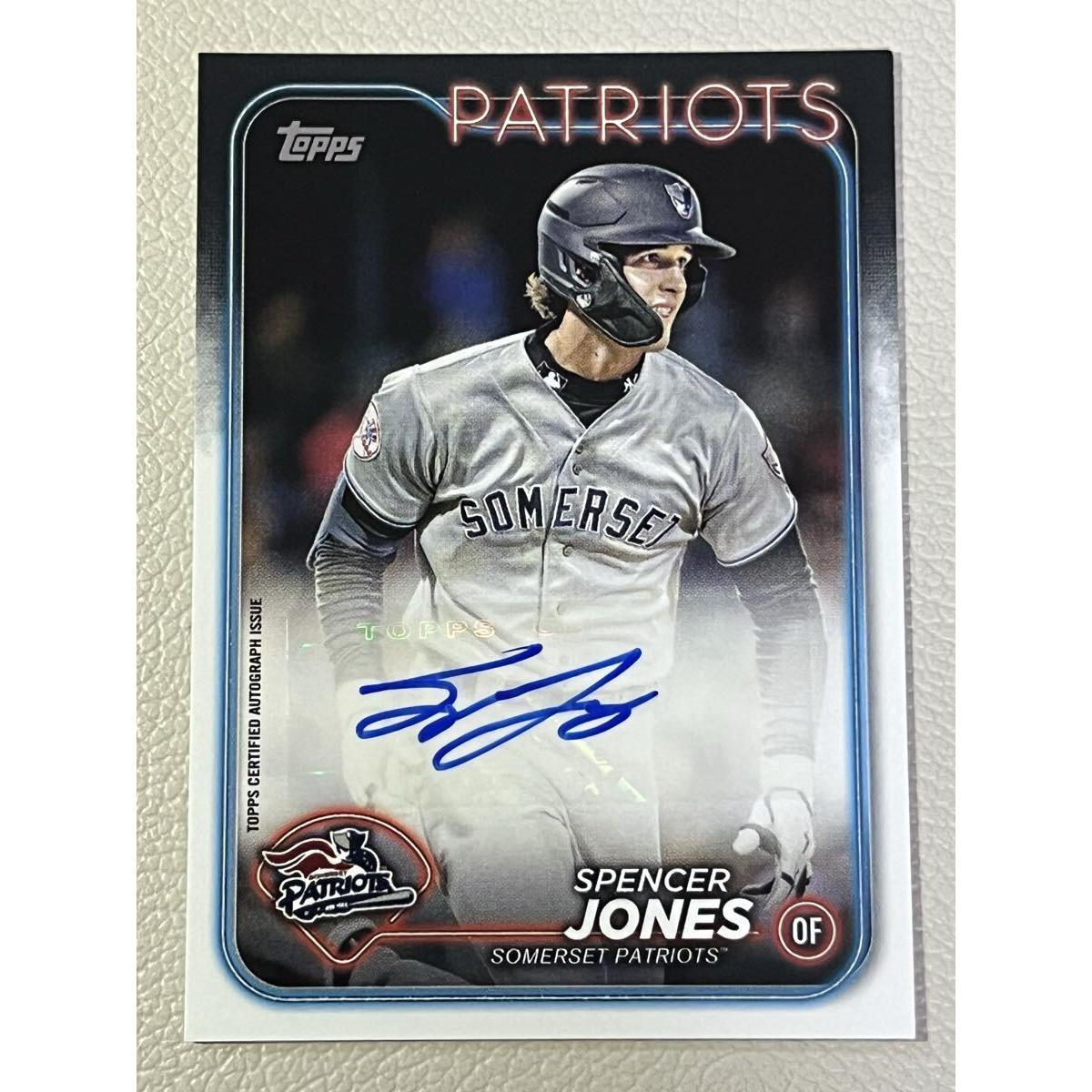 Used MLB 2024 TOPPS PRO DEBUT Spencer Jones SPENCER JONES Autograph Card AUTO Yankees