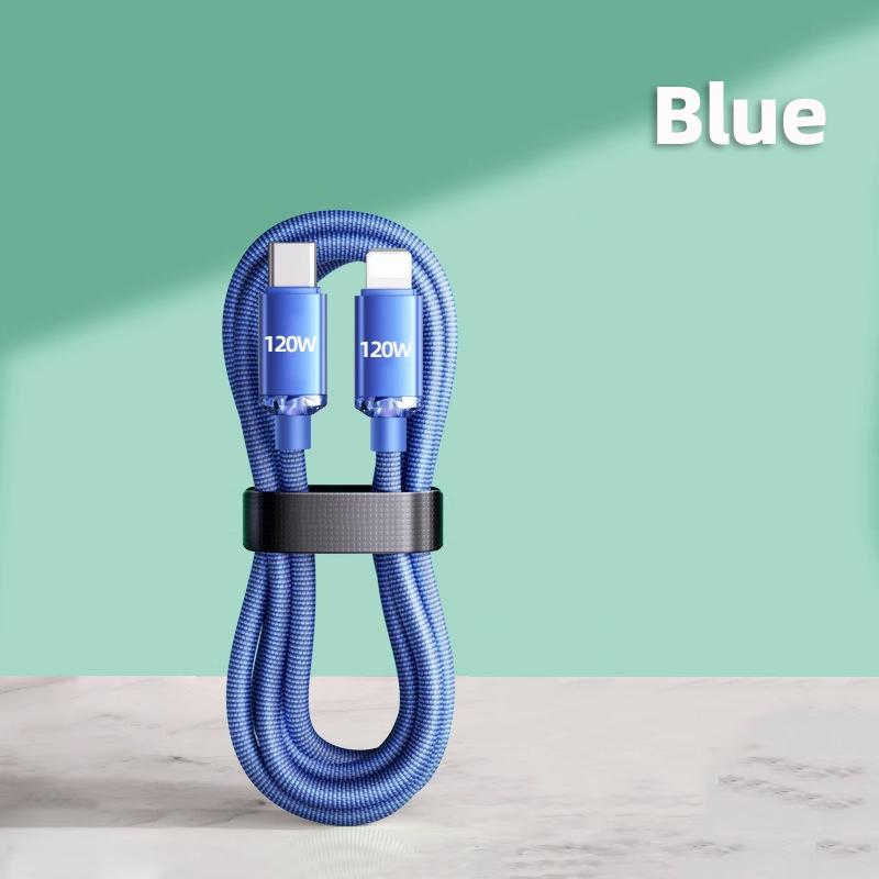 

PD 30W кабель для быстрой зарядки данных, 3A кабель для быстрой зарядки для iPhone и iPad, нейлоновый плетеный кабель для передачи данных 1m