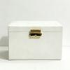 Simple Three-Layer Leather Drawer Jewelry Box Earrings Jewelry Storage Box Stud Earrings With Lock Jewelry Box Set
