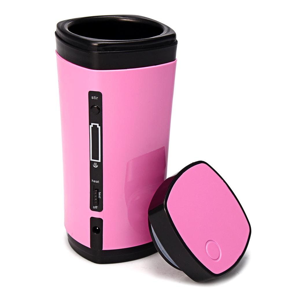 New Rechargeable USB Heating Self Stirring Auto Mixing Tea Coffee Cup Mug Warmer