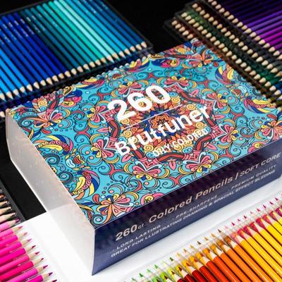Brutfuner 12/48/120/160/260 Farben, ölige Buntstifte, Aquarellstift, Skizzenzeichnung, Bleistift-Set zum Malen
