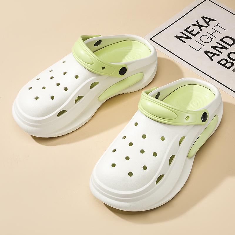 Summer Trendy EVA Squishy Hole Shoes: Soft, Non-Slip, Breathable, Two-Way Wear Beach Shoes for Couples