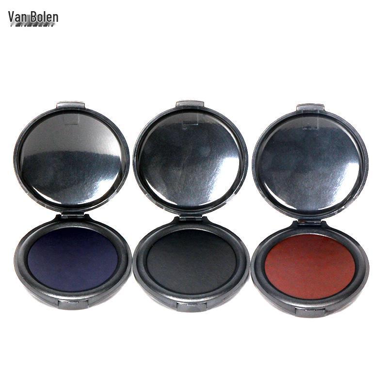 Compact High-Definition Quick-Dry Fingerprint Ink Pad (Red, Blue, Black) - Wash-Free & Anti-Counterfeit