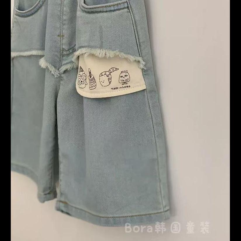 Kids Spring Denim Straight Leg Pants Boys Girls Cool Fashion Baby Jeans