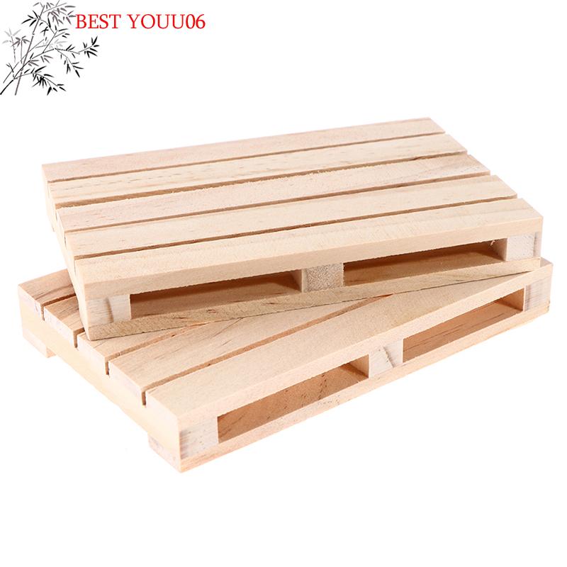 (YOUU06)1 pièce Mini Palette en Bois Sous-verres Pour (YOUU06)Et Sous-verres en Bois Palette Boissons Froides Coussin Pot de Fleurs