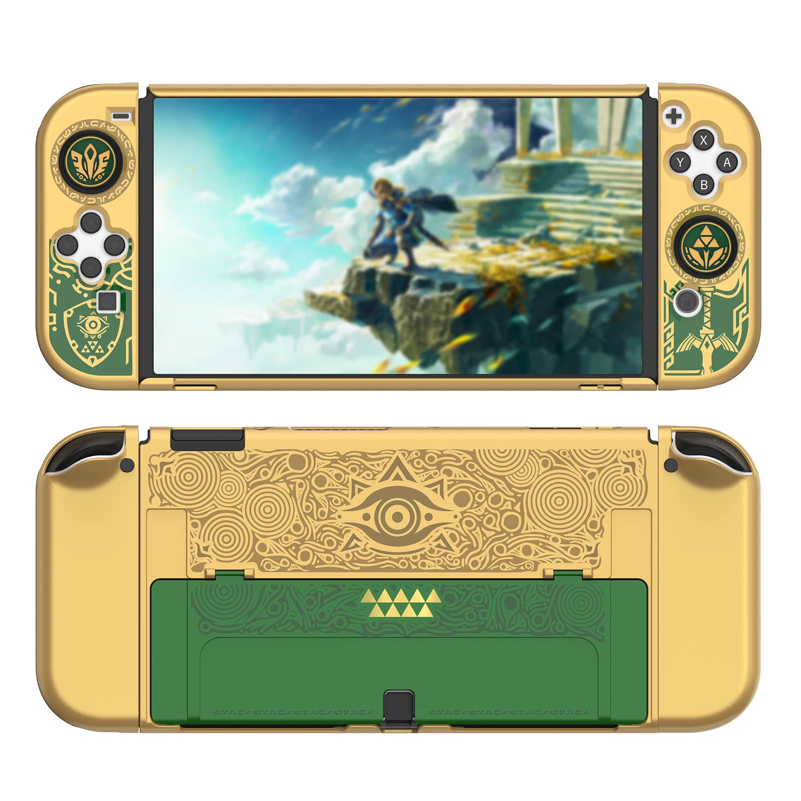 

IINE Dockable Switch OLED Protective Case Hard Shell Case Cover Compatible with Nintendo Switch Switch OLED Case Protector with Comfortable Grip