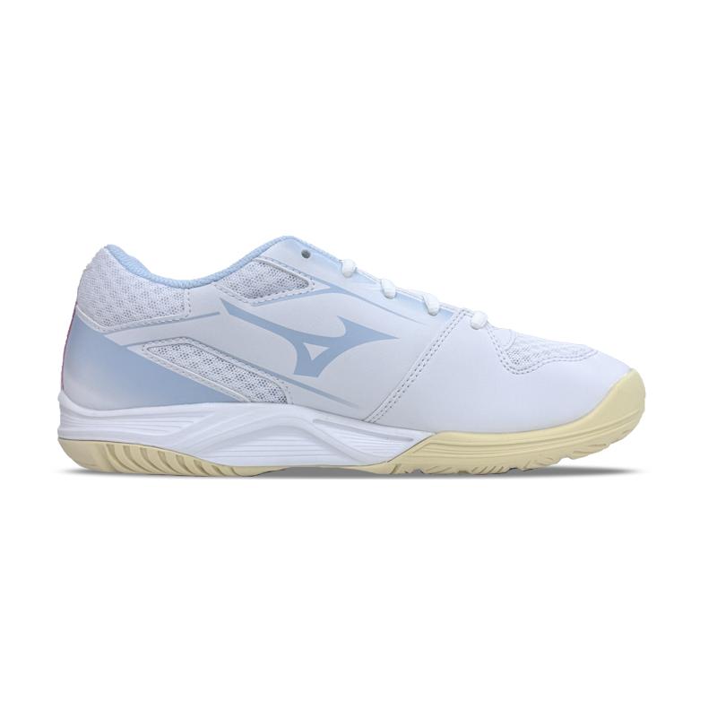 Mizuno Cyclone Speed 5 White Blue Tint Women Sneakers Calypso-Coral Pale-Banana V1GC258030