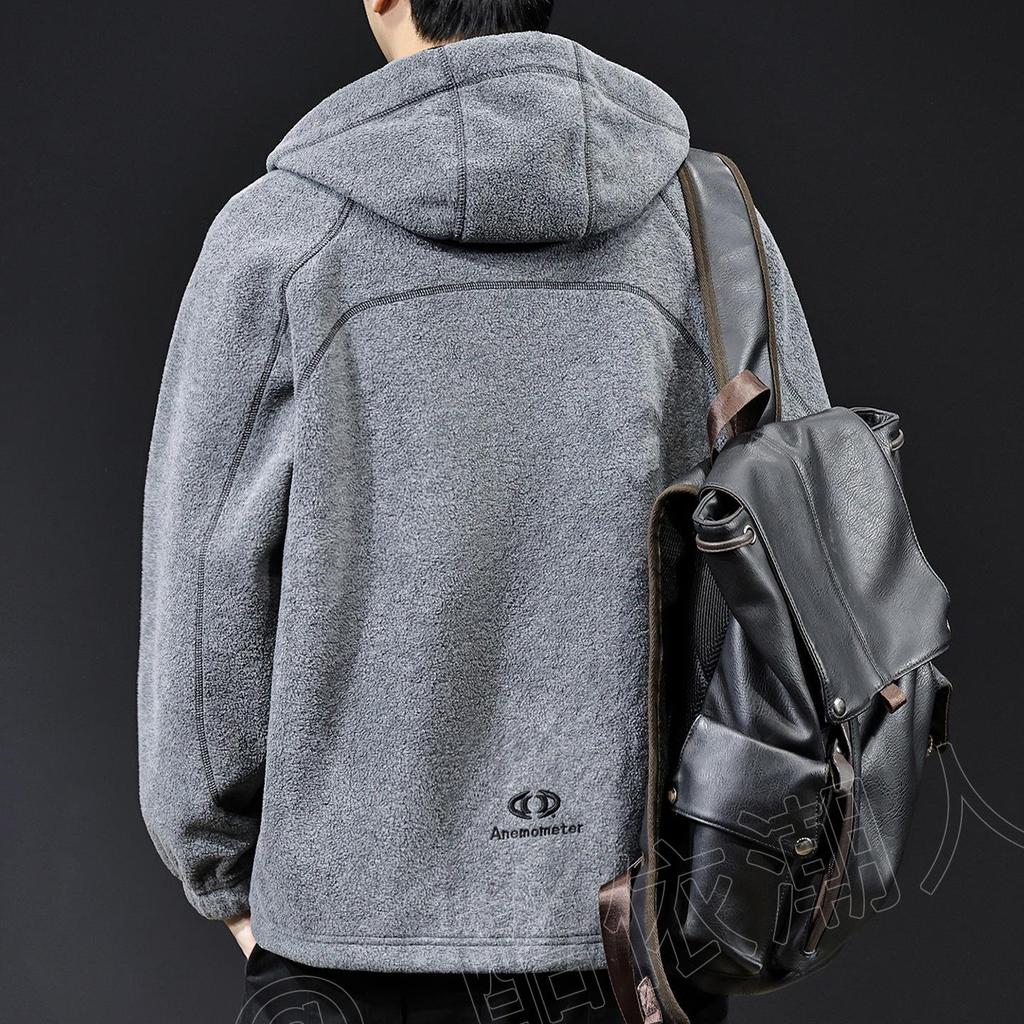 Men's 2025 Autumn/Winter Thick Warm Casual Fleece Hoodie Jacket