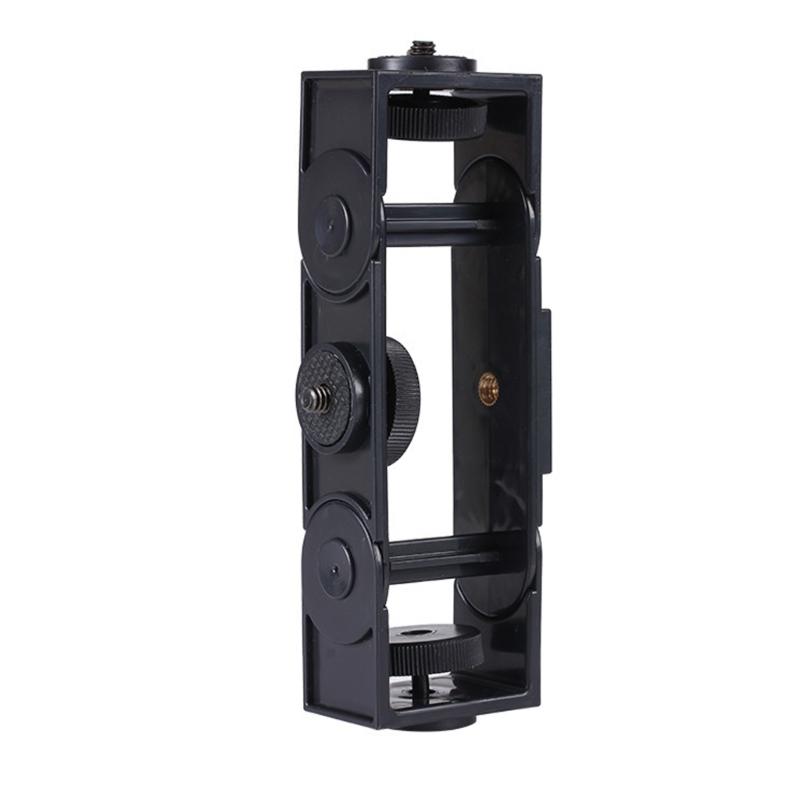 Mobile Phone Bracket Double Adjustable Clip Three Position for Live Stream Video Recording Multifunctional Tripod