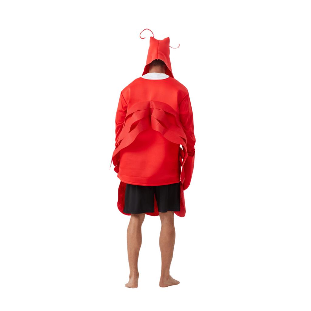 Red Lobster Costume Unisex Funny Sea Animal Outfit Novelty Marine Creature Suit for Halloween Cosplay Party