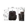 Tajima Sef Waist Bag 2-Tier, Croco Medium, SFKBG-2M2H
