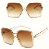 Women's Oversized Square Glasses Fashionable And Versatile Suitable For Casual Occasions Lightweight And Durable Suitable For Gift