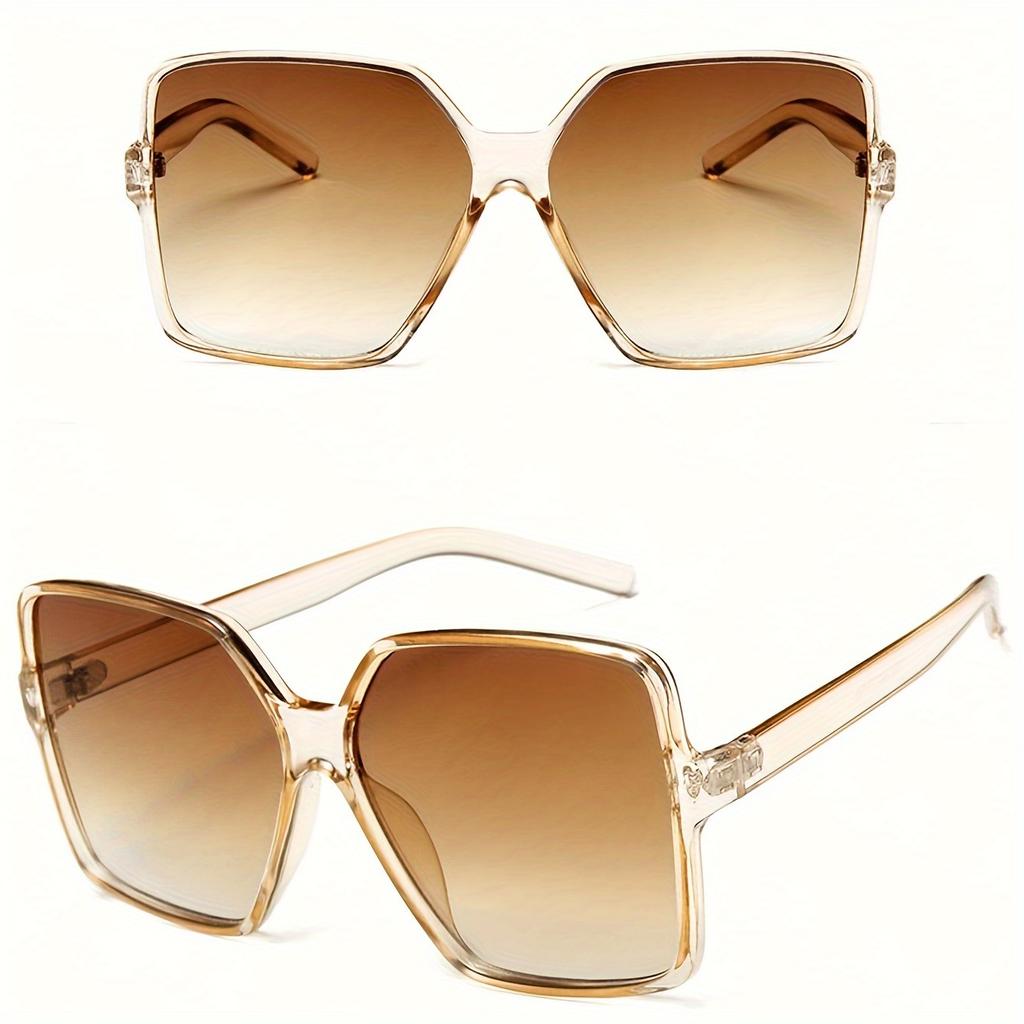 Women's Oversized Square Glasses Fashionable And Versatile Suitable For Casual Occasions Lightweight And Durable Suitable For Gift