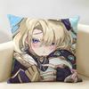 Freminet Genshin Impact Cushion Cover Natural Linen Organic Fabric DoubleSided Printing Room Sofa Decor Pillow Case