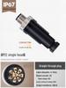 M12 Waterproof Sensor Connector: Male & Female Aviation Plug, 34-Pin, 5-Hole, 8P, Straight & Elbow, Three-Core Socket.