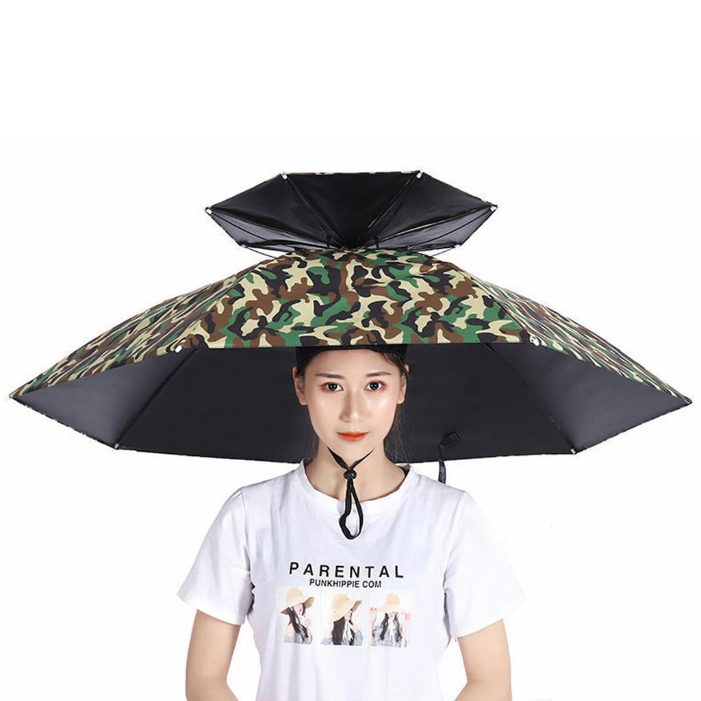 ZEWZE Wearable Leisure Hat Light Rainy Heat Stroke Sun Sun Rain Farm Watching Heat Men Umbrella, Hands-free, Hat, Shape, Parasol, Foldable, Rain,