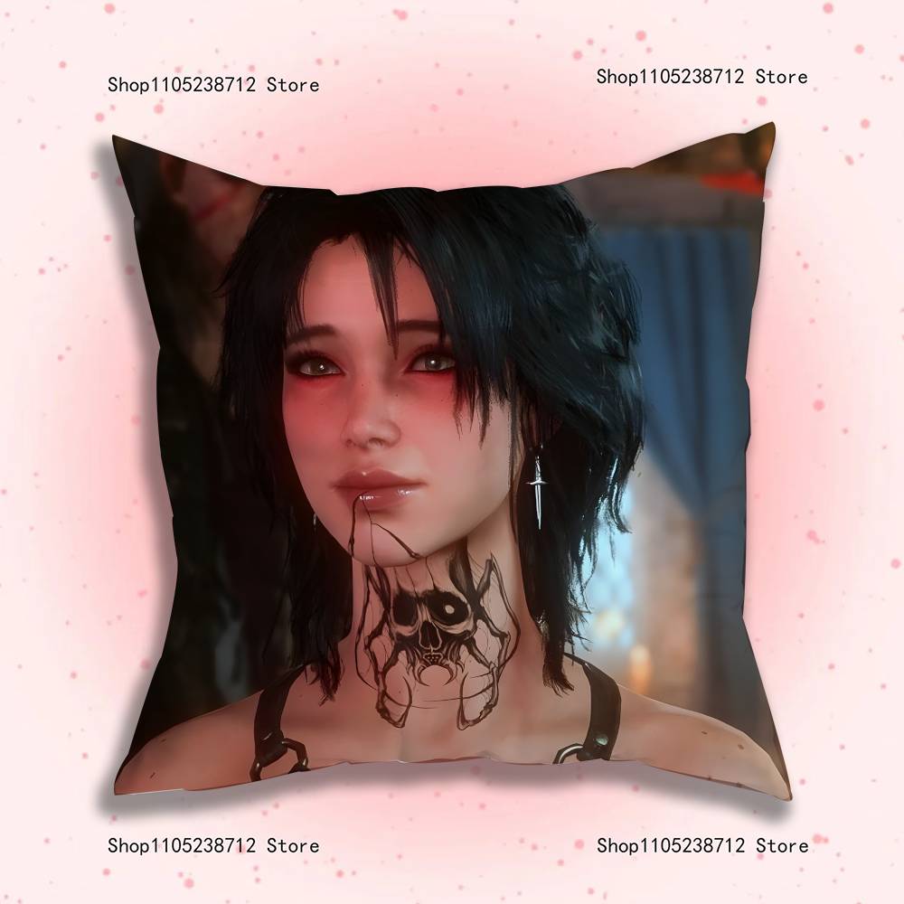 Game R-Resident Evils Characters Pillow Case Anti-dustmite Pillowcase Invisible zipper silky short plush Sofa cushion cover