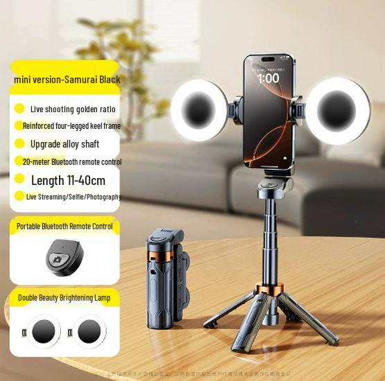 3-in-1 Portable Selfie Stick & Phone Holder for Vlogging and Streaming