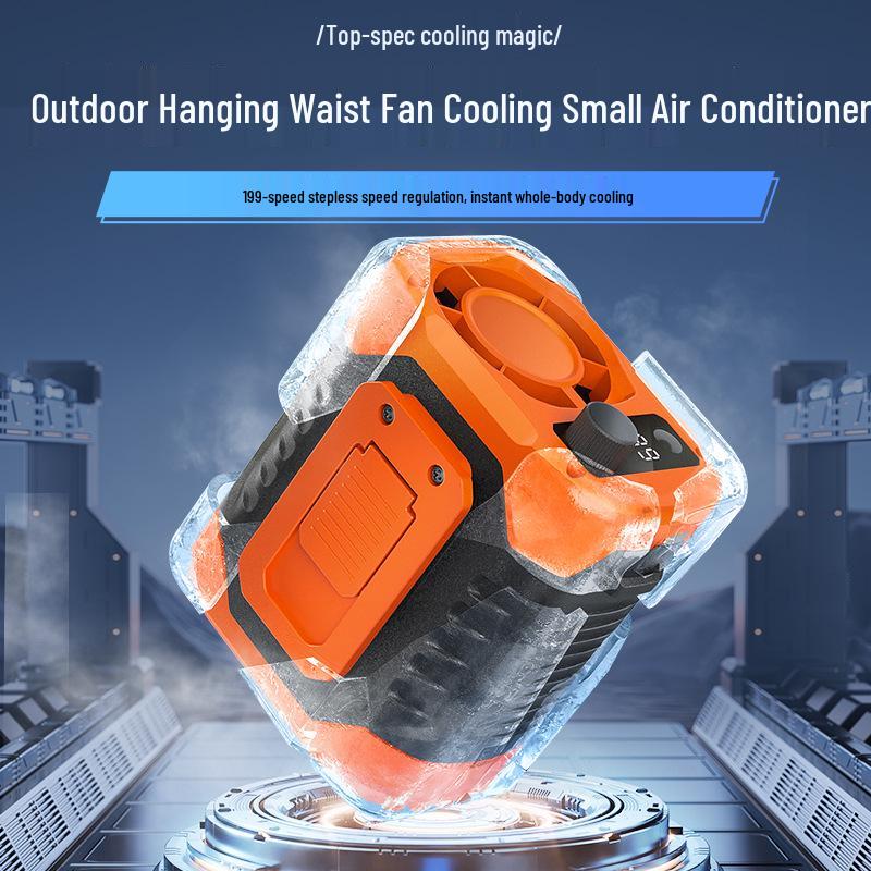 2026 High-Speed Waist Clip-On USB Fan for Outdoor Construction - Portable, Rechargeable & Compact