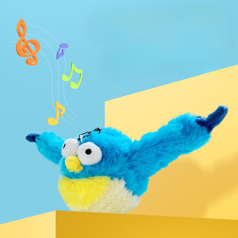 Pluszowa zabawka akumulatorowa Flapper Bird elektryczna zabawka dla kota dla psa samodzielna symulacja kraba huśtający się ptak