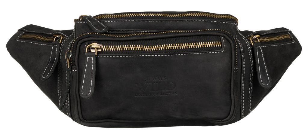 Leather Waist Bag 2506-MH-1908 Black