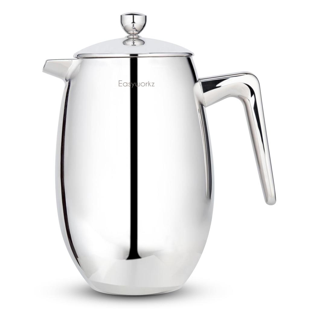 Easyworkz Nando French Press Double Wall Insulated 304 Stainless Steel 1000ml Coffee & Tea Maker
